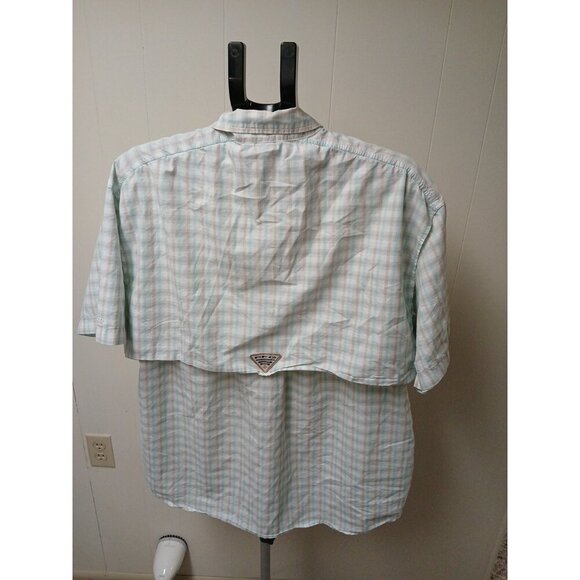Columbia PFG Vented Shirt Mens L Outdoor Hiking Fishing Button Short Sleeve - Picture 2 of 11